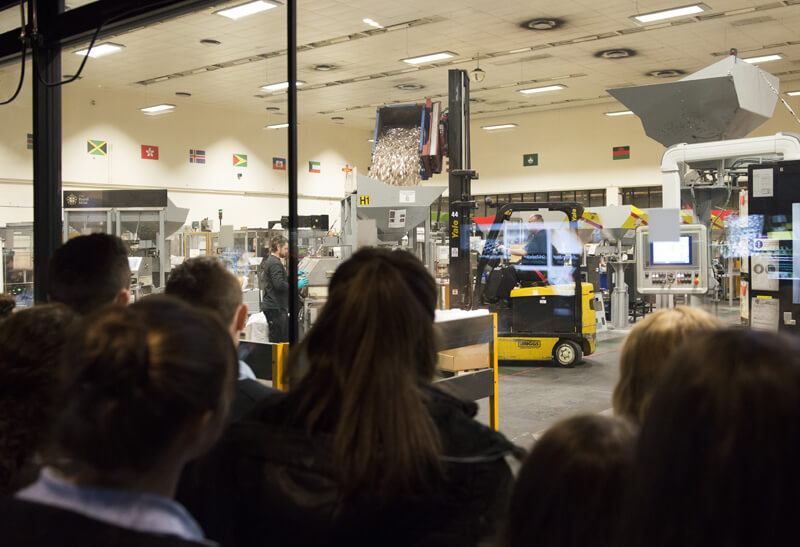 School pupils at the Royal Mint Experience