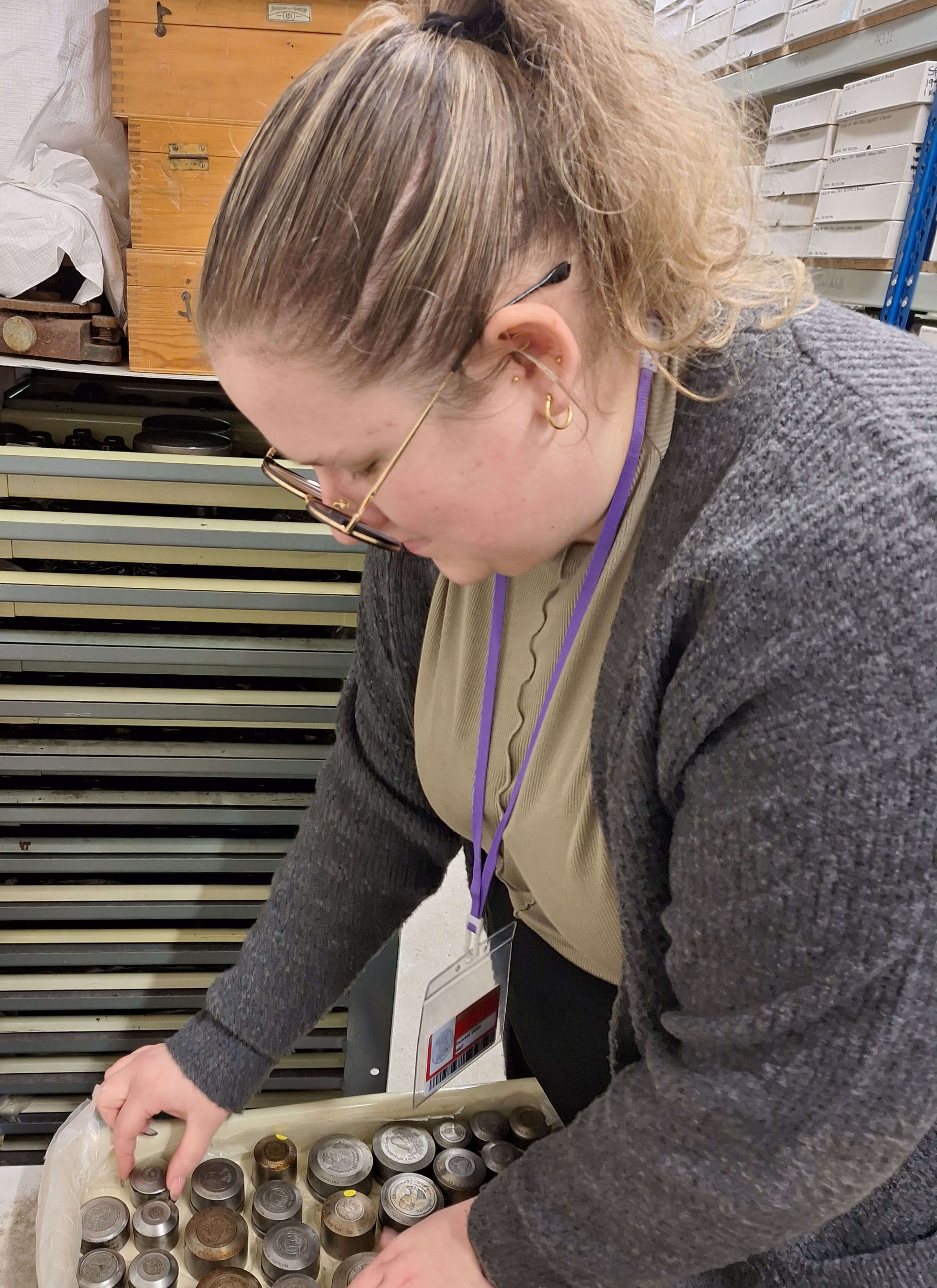 cerys-robinson-working-in-the-tool-store-at-the-royal-mint-museum