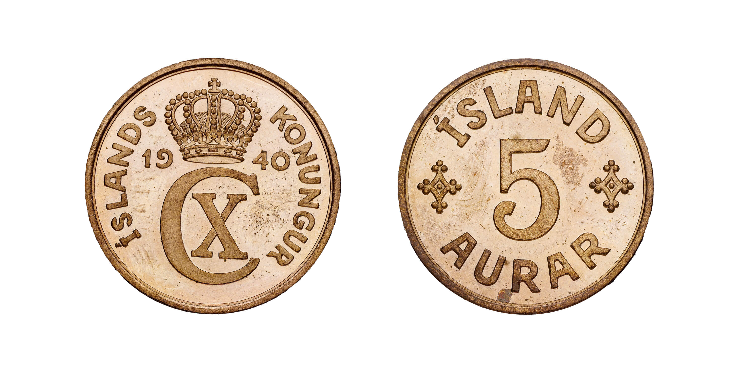 Icelandic 5 Aurar coin