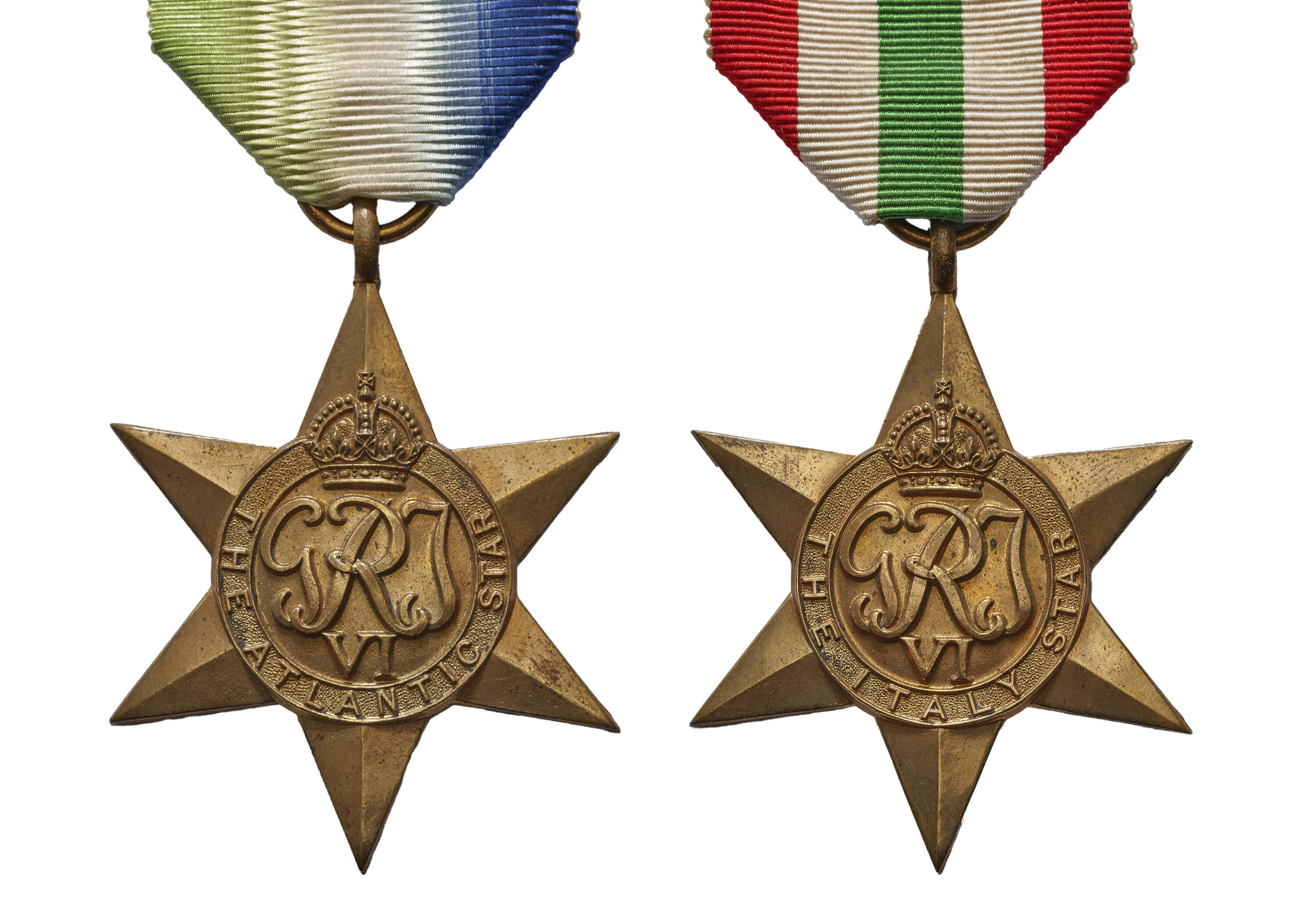 Atlantic and Italy Campaign Star Medals