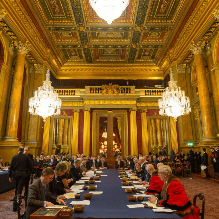 Goldsmith's Hall during the Trial of the Pyx