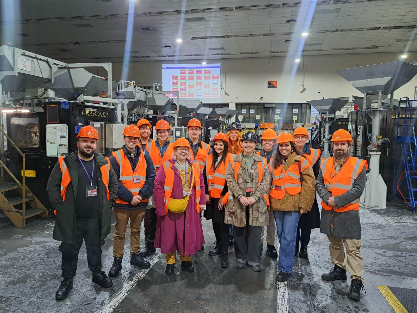 British Museum staff in The Royal Mint factory