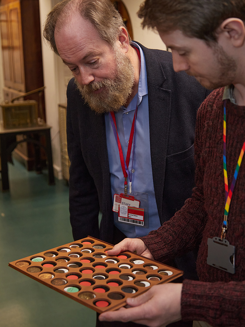 Interviewing Dr Eric Nordgren in the Royal Mint Museum