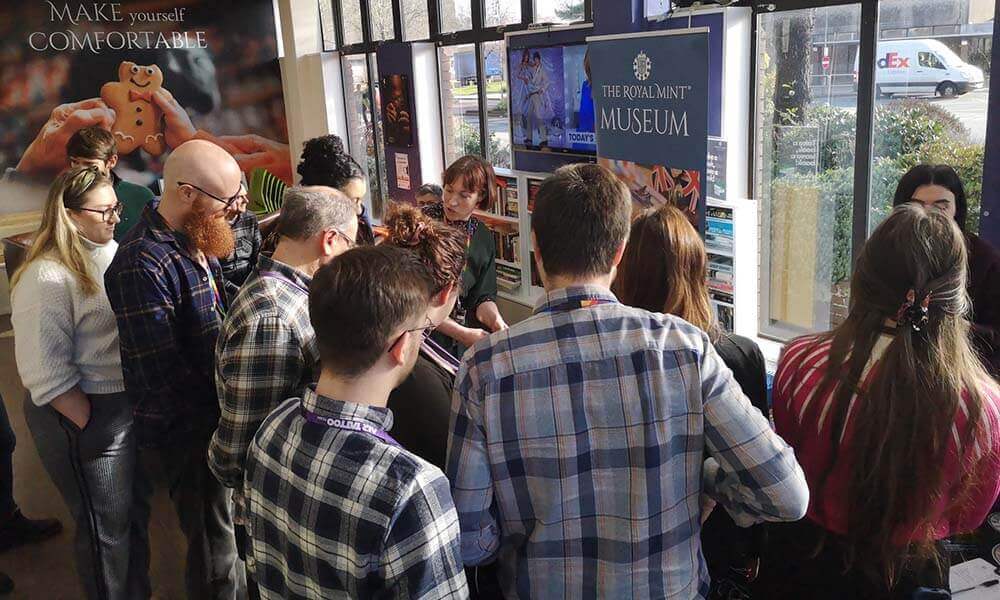 Royal Mint staff at the Museum canteen roadshow.jpg