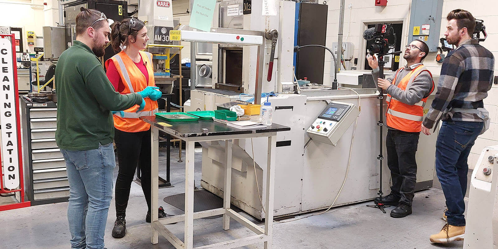 Film crew in the Royal Mint factory.jpg