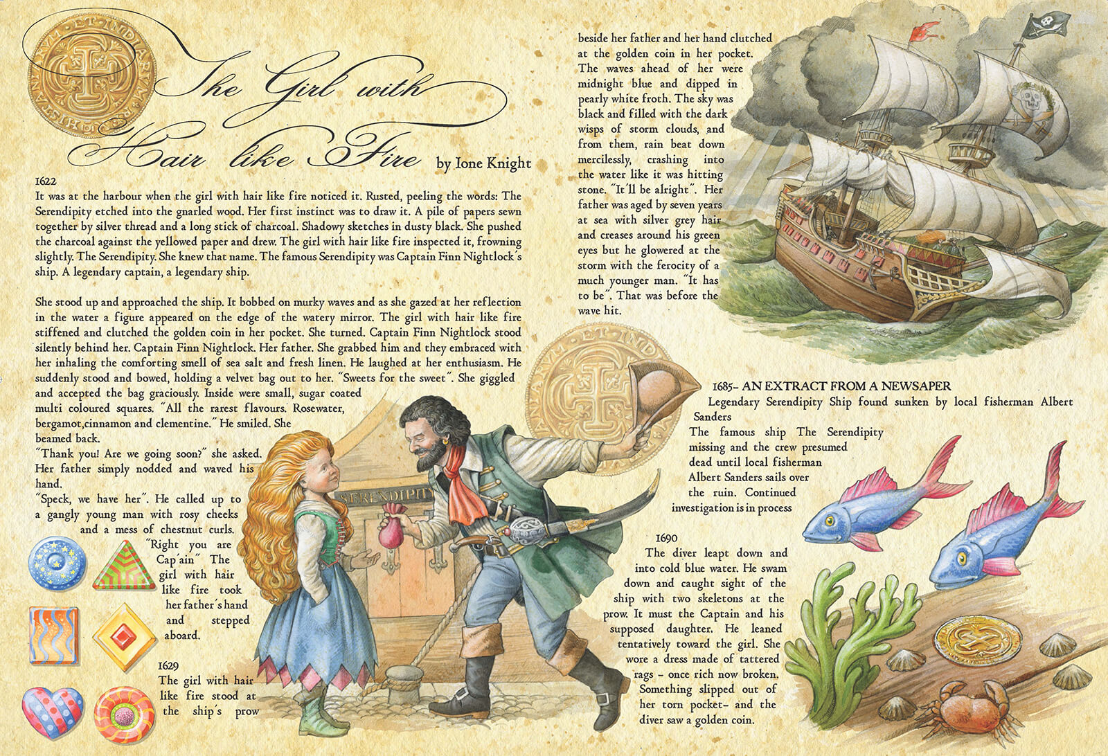 Illustrated winning entry for the Royal Mint Museum Short Story Competition