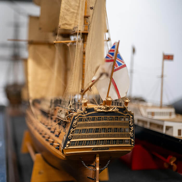 Model ships at the National Museum of the Royal Navy