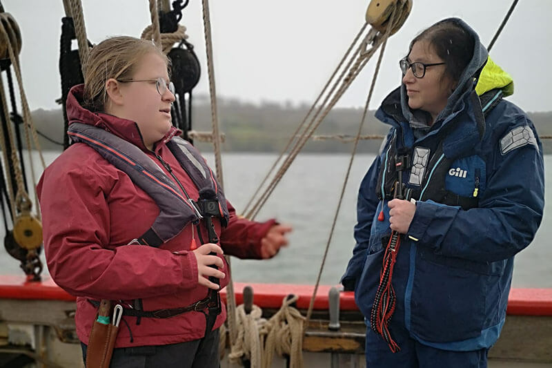 Susan Sandford interviewing the First Mate of the Johanna Lucretia